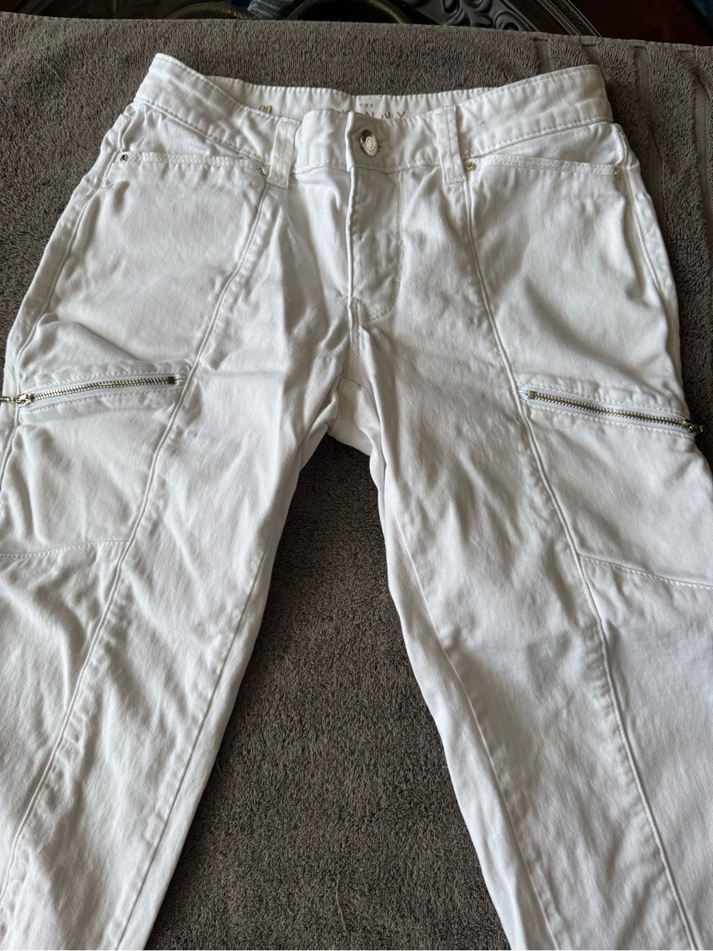 WHBM white skinny crop pants-size S